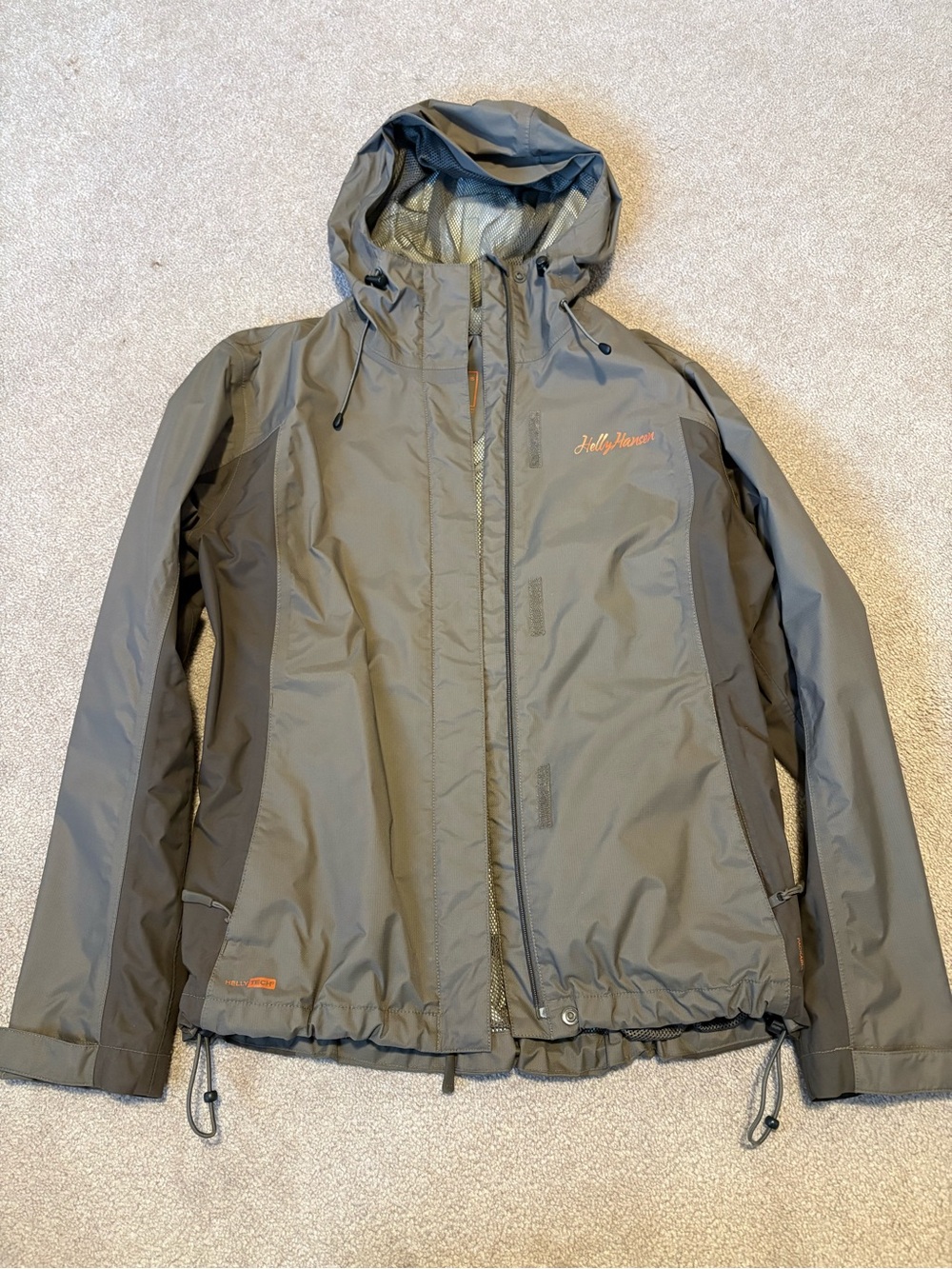 Helly Hansen Women's Brown Hooded Rain Jacket